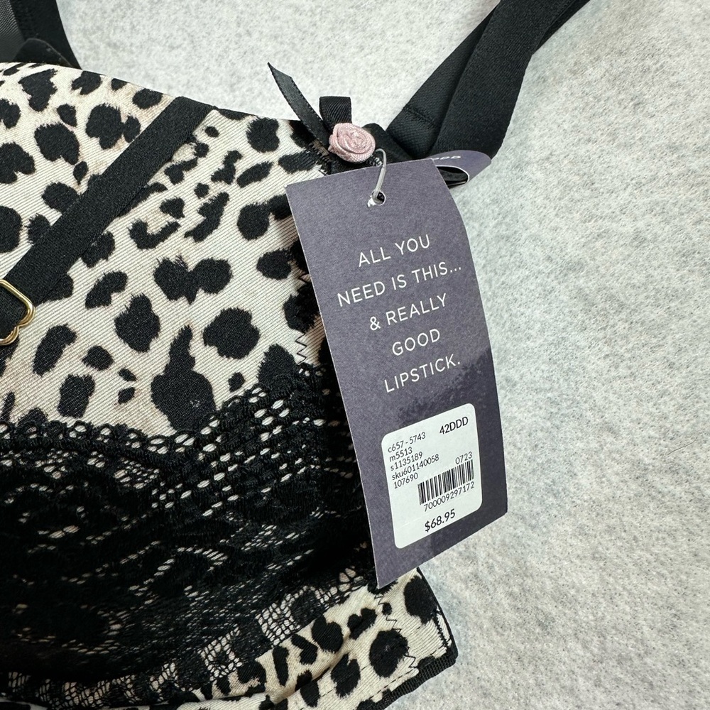 Cacique Longline Boost Balconette Bra Animal Birch Size 42DDD NEW NWT - Picture 7 of 7